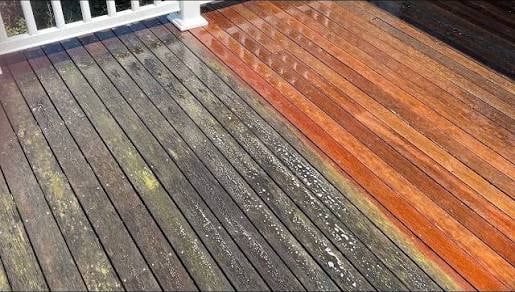 Deck before and after