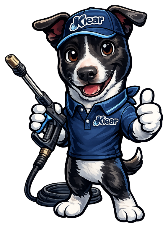 Klear mascot giving a thumbs up