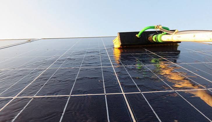Solar panel wash