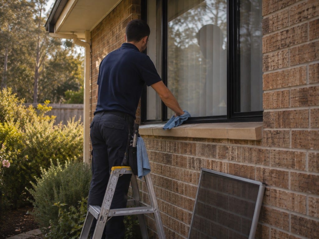 Detailing window frames and flyscreens